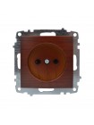 Розетка ELBI ZENA Woodline червоне дерево 1-на без заземлення без рамки ( 609-012900-215 )