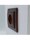 Розетка ELBI ZENA Woodline червоне дерево 1-на без заземлення без рамки ( 609-012900-215 )