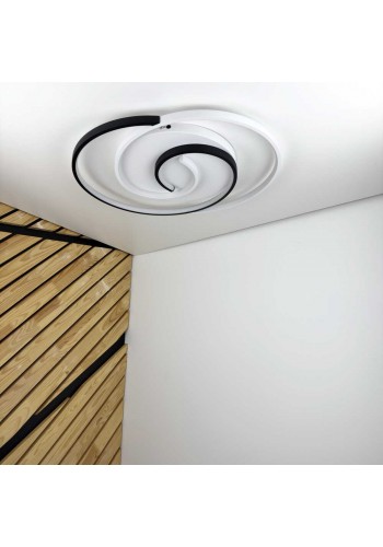 Світильник LED smart FORSAGE+пульт круг 100W 3000-5000K IP20 чорний ( 220765 )