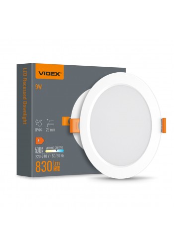 LED світильник Back вбудований круглий VIDEX 9W 5000K VL-DLBR-095 - 487306