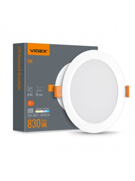 LED світильник Back вбудований круглий VIDEX 9W 5000K VL-DLBR-095 - 487306