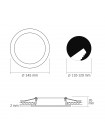 LED світильник Back вбудований круглий VIDEX 9W 5000K VL-DLBR-095 - 487306