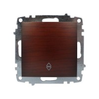Вимикач ELBI ZENA Woodline червоне дерево 1кл прохідний без рамки ( 609-012900-209 )