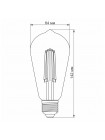 LED лампа VIDEX Filament ST64FA 10W E27 2200K бронза VL-ST64FA-10272 - 481694
