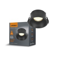 Світильник VIDEX під лампу GU10 врізний Круглий Чорний VL-SPF09R-B VL-SPF09R-B - 482899