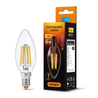 LED лампа VIDEX Filament C37F 6W E14 4100K VL-C37F-06144 - 299129
