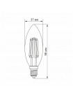 LED лампа VIDEX Filament C37F 6W E14 4100K VL-C37F-06144 - 299129