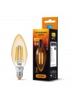 LED лампа VIDEX Filament C37FA 6W E14 2200K бронза
