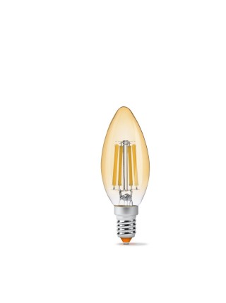 LED лампа VIDEX Filament C37FA 6W E14 2200K бронза