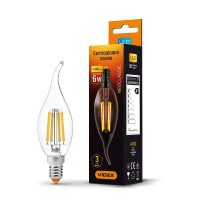LED лампа VIDEX Filament C37Ft 6W E14 4100K VL-C37Ft-06144 - 299037