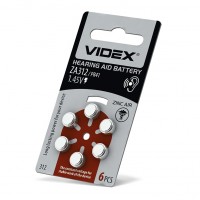 Батарейка повітряно цинкова Videx ZA312 (PR41) BLISTER 6 ZA312 (PR41) B6 - 294285