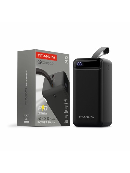Повербанк 50000mAh TITANUM 741S 22.5W Black TPB-741S-B - 484268