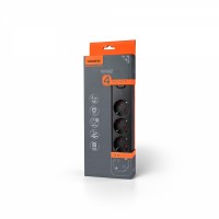 Мережевий подовжувач VIDEX ONCORD з/з 4п 3м (3x1.5мм) з кнопкою Black VF-PD43G-B - 484916