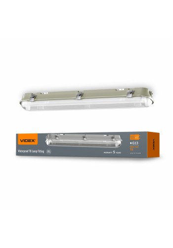 LED світильник IP65 лінійний під лампу 2хТ8 VIDEX 0,6М 220V VL-BNW-T8062G - 484824