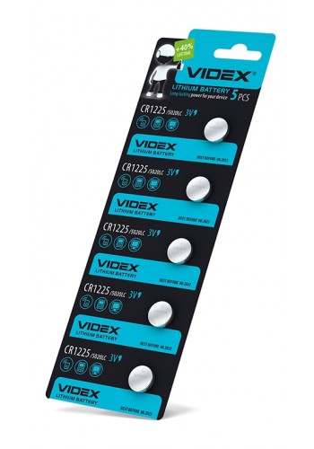 Батарейка літієва Videx CR1225 5шт BLISTER CARD CR1225 5pc - 292229