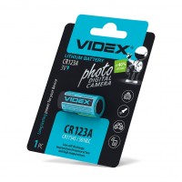 Батарейка літієва Videx CR123A 1шт BLISTER CARD CR123A 1pc - 292304