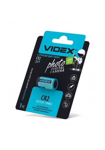 Батарейка літієва Videx CR2 1шт BLISTER CARD CR2 1pc - 292311