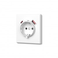 Розетка одинарна із заземленням USB-A+C 20W біла матова VIDEX NOTA (VF-NT-SK1GUC-WH) VF-NT-SK1GUC-WH - 489270