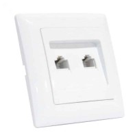 Розетка подвійна комп’ютерна TINA HOROZ ELECTRIC 
112-005-0015-010