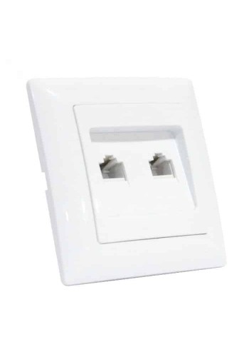 Розетка подвійна комп’ютерна TINA HOROZ ELECTRIC 112-005-0015-010