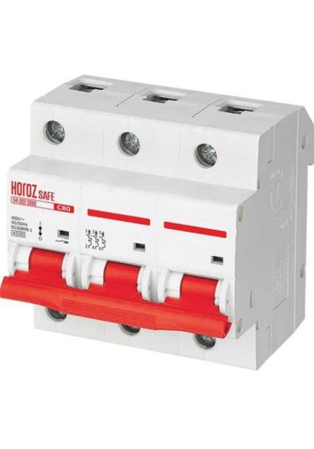 Автоматичний вимикач SAFE 80А 3P С HOROZ ELECTRIC 114-002-3080-010