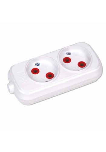 Колодка 2 гнізда HOROZ ELECTRIC 200-200-203