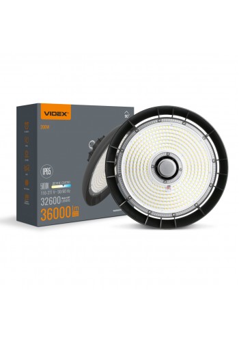 LED світильник висотний ХайБей VIDEX 200W 5000K 36000Lm Чорний VL-HB01-2005B - 486910