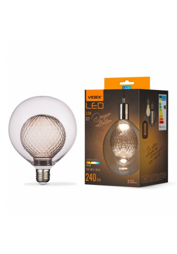 LED лампа VIDEX Filament VL-DG125-BB80LF 3.5W E27 3000K Bulb in bulb VL-DG125-BB80LF - 484503