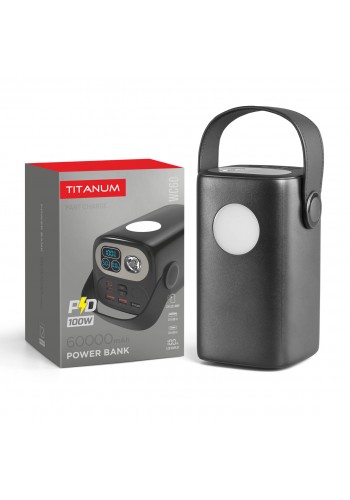 Повербанк 60000mAh TITANUM WC60 PD100W Black TPB-WC60-B - 487009