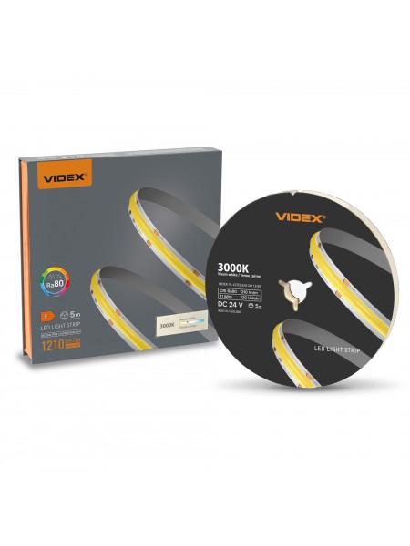 LED стрічка VIDEX COB DC24V 55W 5M 3000K Ra80 IP20 VL-LSTCB320-24113-B5) VL-LSTCB320-24113-B5 - 489706