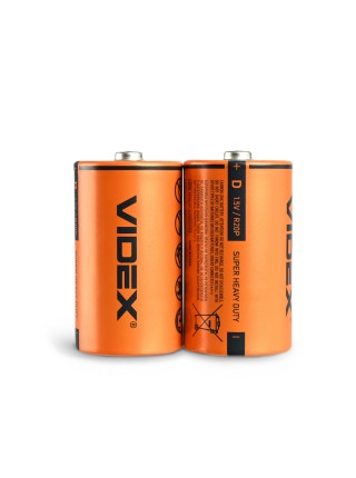 Батарейка сольова VIDEX R20P/D 2шт BLISTER R20P/2B/D/1.5V - 487252