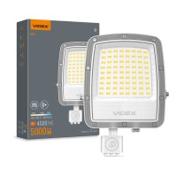 LED прожектор VIDEX F5 50W 3000-5000-6500K з датчиком руху 230V White (VL-F5-050CW-S) VL-F5-050CW-S - 400578
