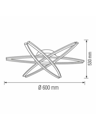 Світлодіодна люстра AVALON 35W HOROZ ELECTRIC 
019-018-0035-010