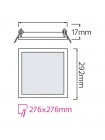 Світлодіодний світильник врізний Slim/Sq-24 24W 4200К HOROZ ELECTRIC 056-005-0024-030