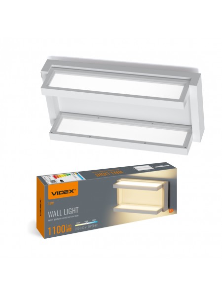 LED світильник настінний з сенсором VIDEX WL01 12W 2800K-4000K-6000K White VL-WL01-12CSW - 487740