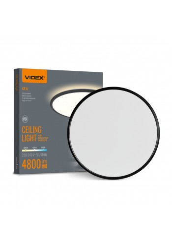 LED світильник з декоративною підсвіткою VIDEX DL5R 44W 3000K-4000K-5000K Black VL-DL5R-44CB - 487368