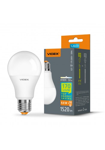 LED лампа VIDEX A60h 8.8W E27 4100K VL-A60h-88274 - 486859