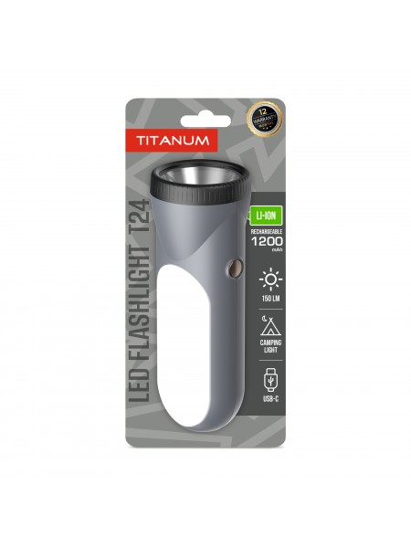 Портативний світлодіодний ліхтарик TITANUM TLF-T24 150Lm Gray TLF-T24 - 489904