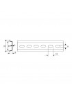 DIN-рейка FD 35x7.5 (1mm) з перфорацією 6x15 (1000mm) ( FD011000 )