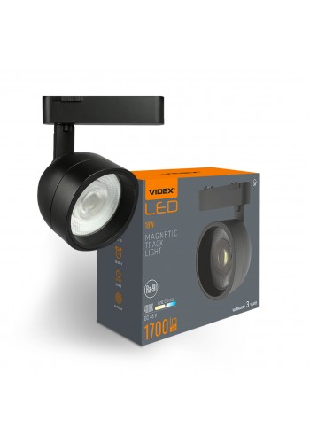 Світильник МАГНІТНИЙ трековий VIDEX LA78B 18W 4000K 48V Black VL-TRMS-LA78B - 485722