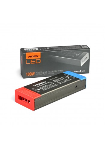 Блок живлення для LED стрічки VIDEX DC12V 8.25A 100W (VL-LST-P100-12V) VL-LST-P100-12V - 486033