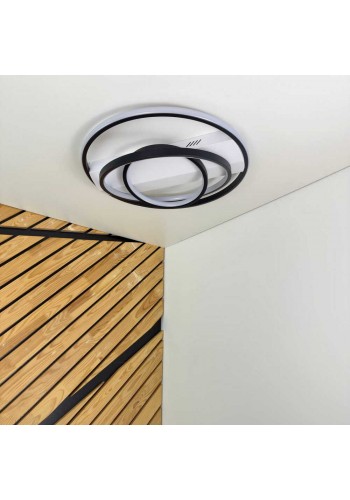 Світильник LED smart NITRO+пульт 100W 3000-5000K IP20 біло-чорний круг ( 220835​ )
