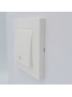 Вимикач ELBI ZENA білий кнопка без рамки ( 609-010200-207 )