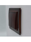 Вимикач ELBI ZENA Woodline червоне дерево 2кл без рамки ( 609-012900-202 )