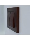 Вимикач ELBI ZENA Woodline червоне дерево 2кл без рамки ( 609-012900-202 )
