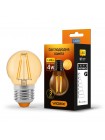 LED лампа VIDEX Filament G45FA 4W E27 2200K бронза VL-G45FA-04272 - 293165