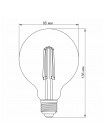LED лампа VIDEX Filament G95FD 7W E27 4100K дімерна VL-G95FD-07274 - 294391