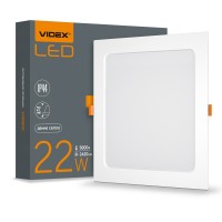 LED світильник Back вбудований квадрат VIDEX 22W 5000K VL-DLBS-225 - 480512