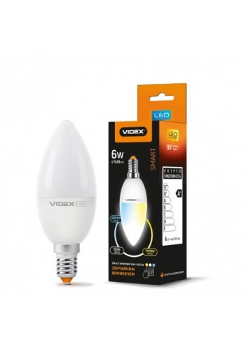 LED лампа з регулюванням колірності VIDEX C37eC3 6W E14 220V