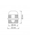 Патрон пластиковий з юбкою Е27 білий HOROZ ELECTRIC 094-002-0001-010